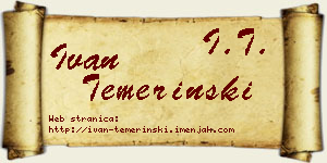 Ivan Temerinski vizit kartica